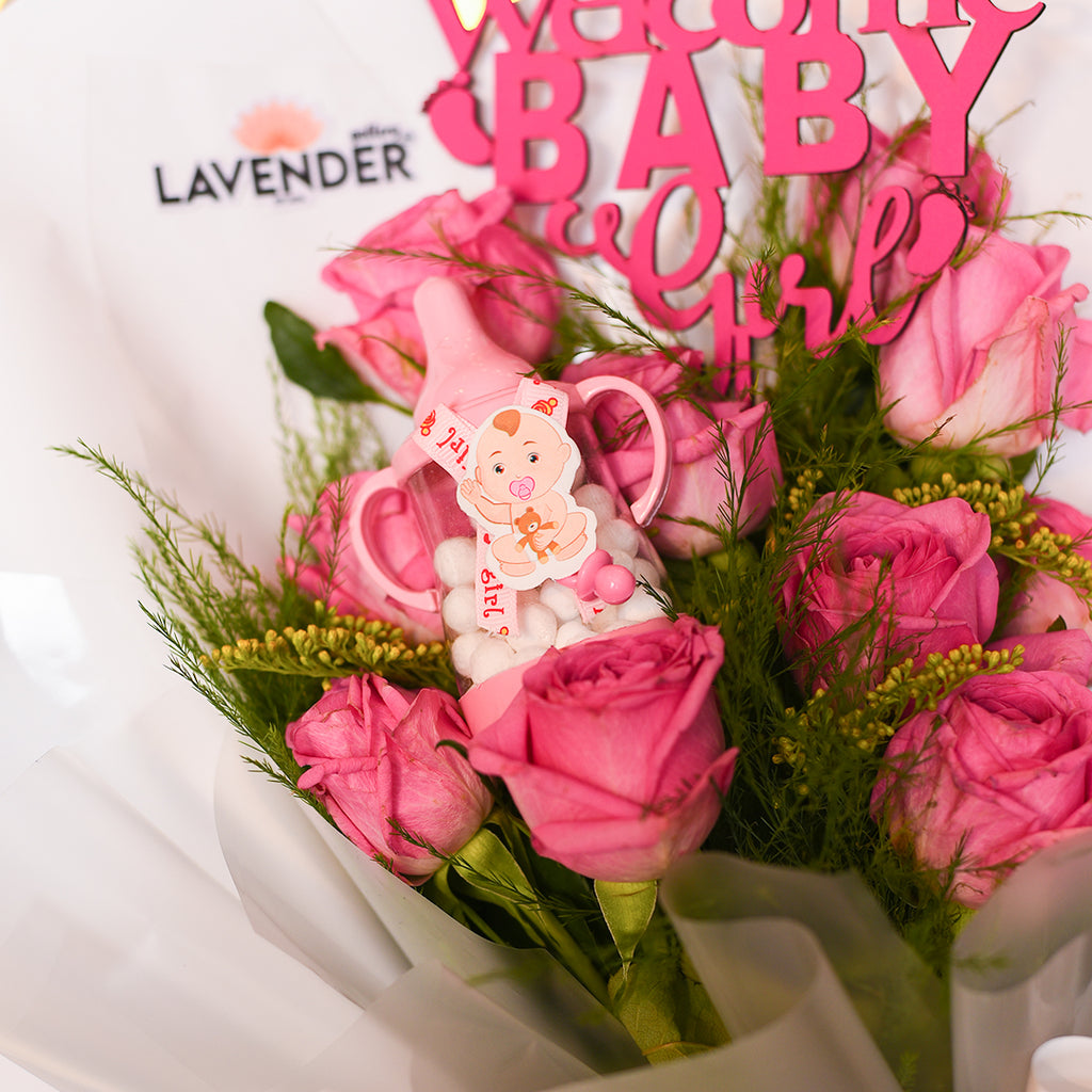 pink roses and green leaves