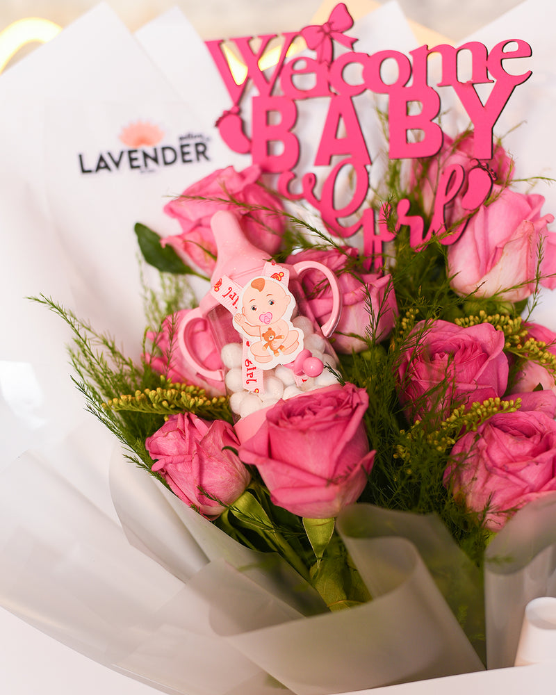 pink roses and green leaves